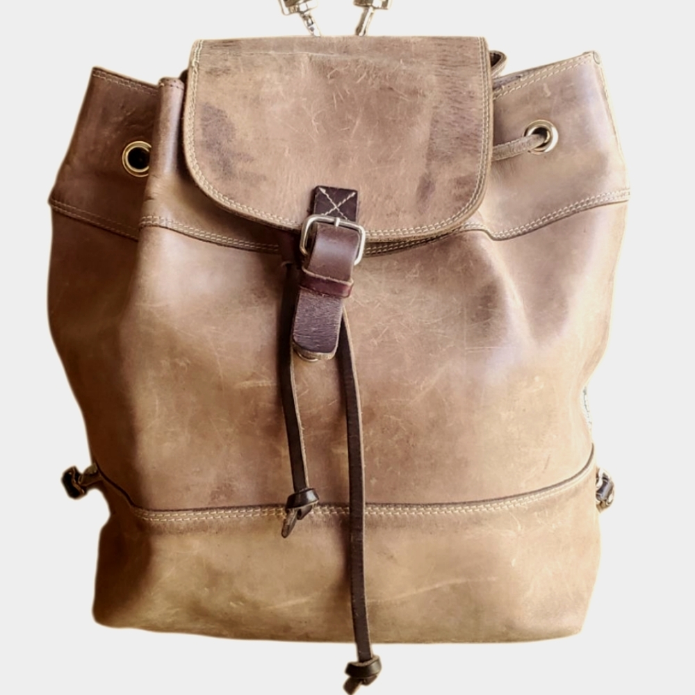 Vintage RUGBY distressed Leather Backpack